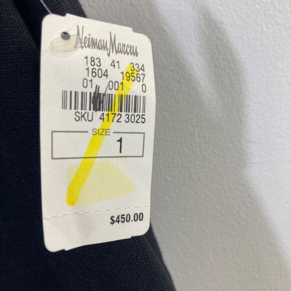 Womens Eskandar Neiman Marcus Linen Shirt Dress Duster Black Size 1 US 10/12 NWT - Picture 8 of 12